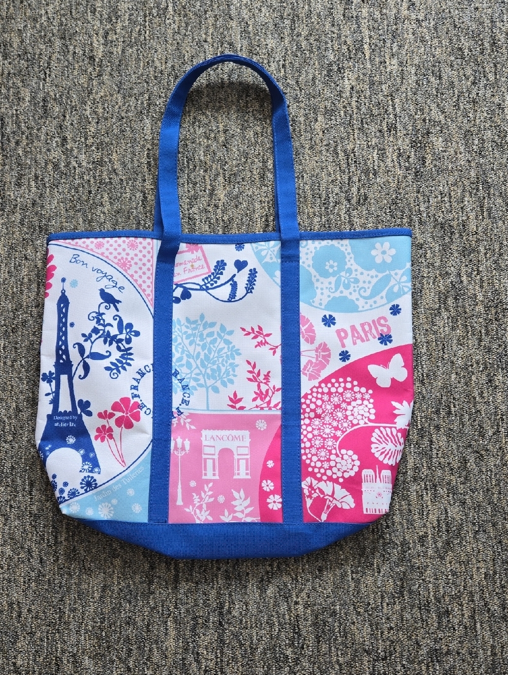 LANCOME ▪︎ Blue and Pink Paris Canvas Tote